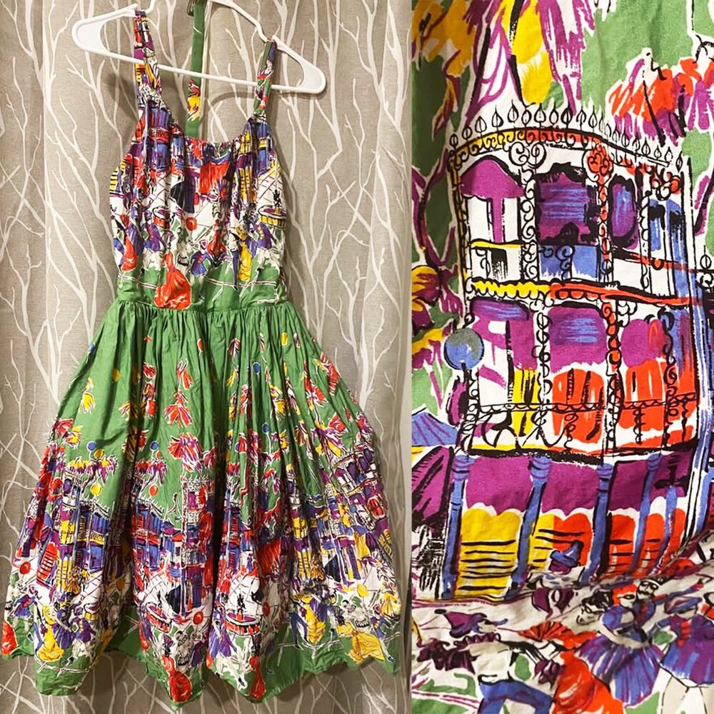 Trashy Diva Size 8 (US 4) Carnival Annette New Orleans Novelty Border Dress
